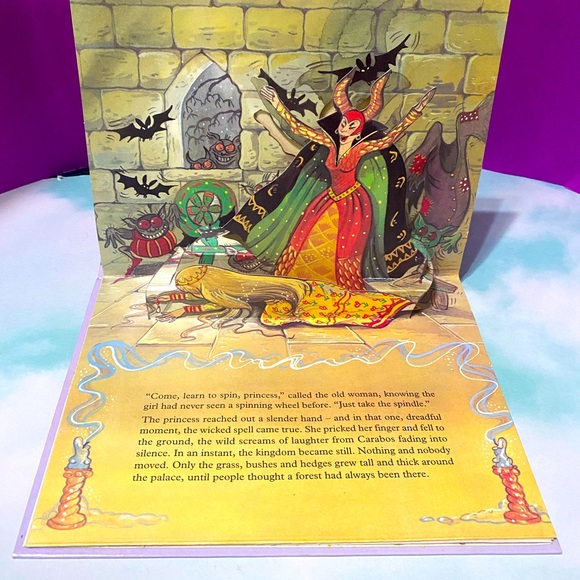SLEEPING BEAUTY VINTAGE 90s POP-UP PICTURE STORY HARDCOVER BOOK BROWN WATSON - Picture 4 of 16